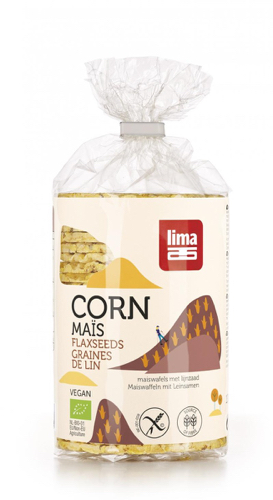 Lima Galettes fines maïs ronde graines de lin bio 130g